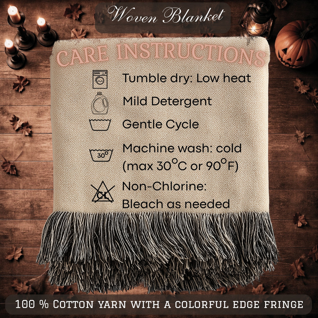 Vintage Jack O’ Lantern Halloween Woven Blanket