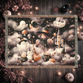 Cute Witch and Ghost Halloween Woven Blanket