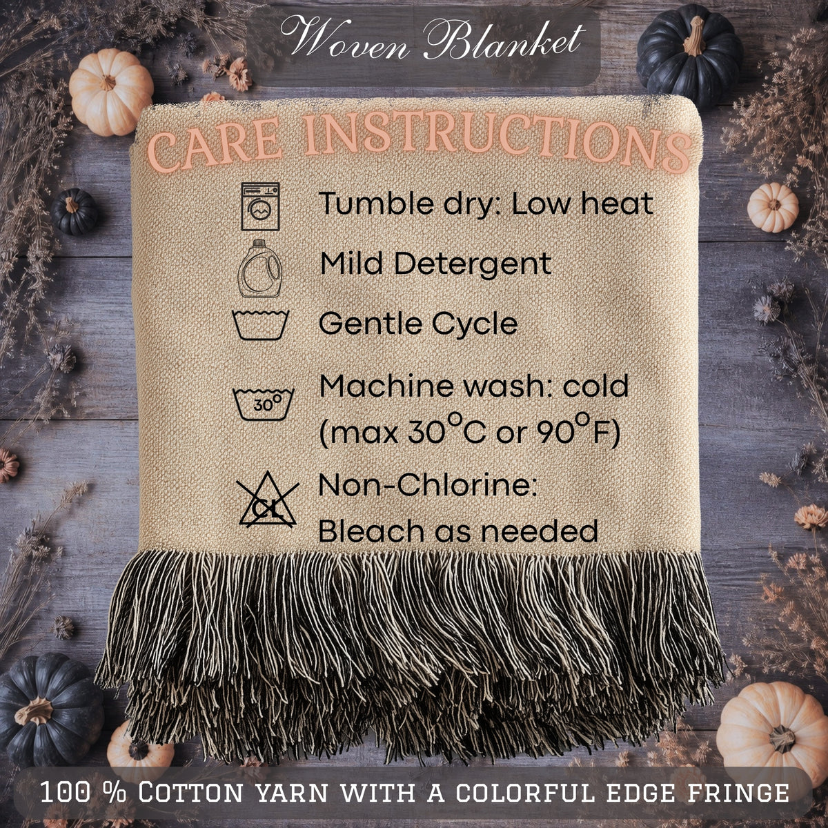 Cute Witch Cat Halloween Woven Blanket