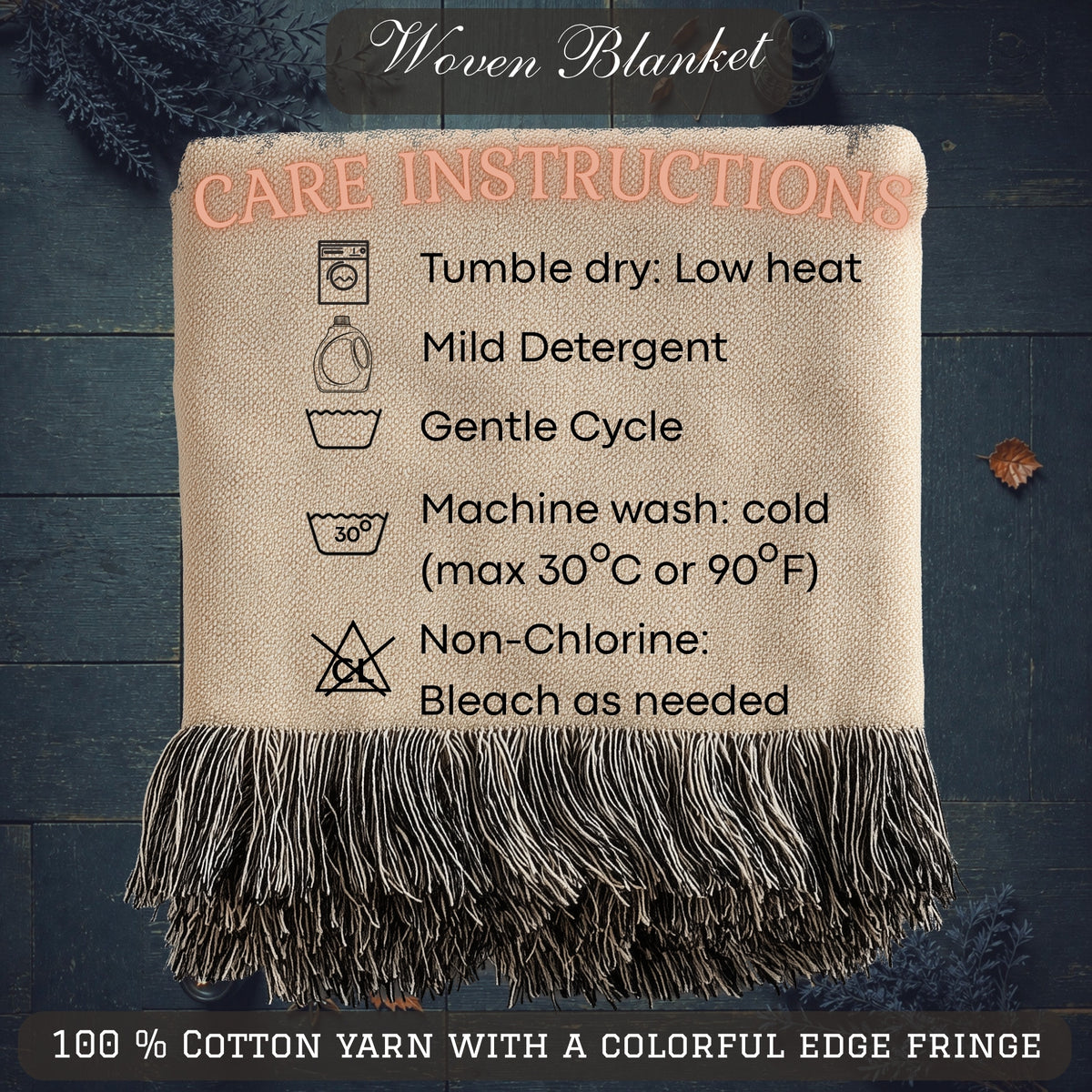 Cute Witch Ghost and Black Cat Halloween Woven Blanket